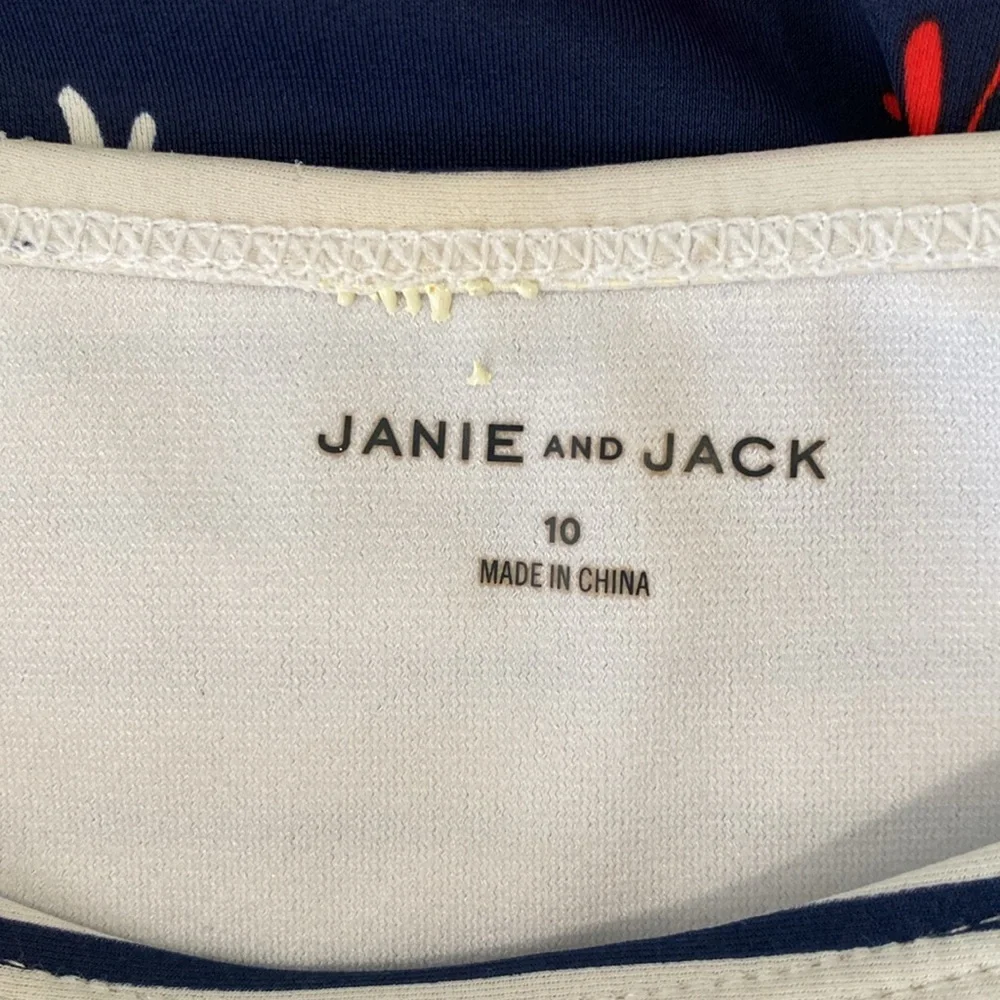 Janie and Jack Blue 2 Piece Rashguard Swim Set Sz 10